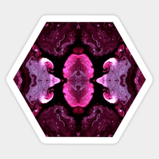 Pink/Black Ink Blot Sticker